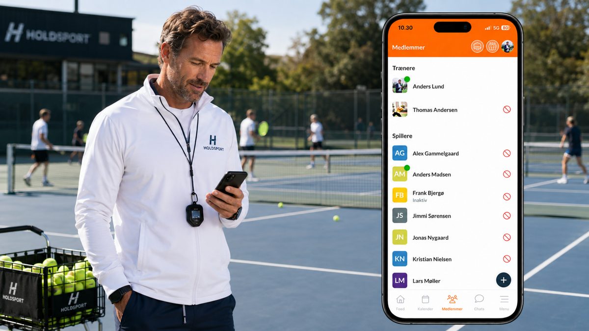 Medlemsoversigt i Holdsport-appen